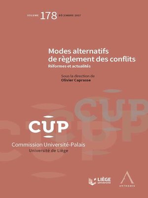 cover image of Modes alternatifs de règlement des conflits